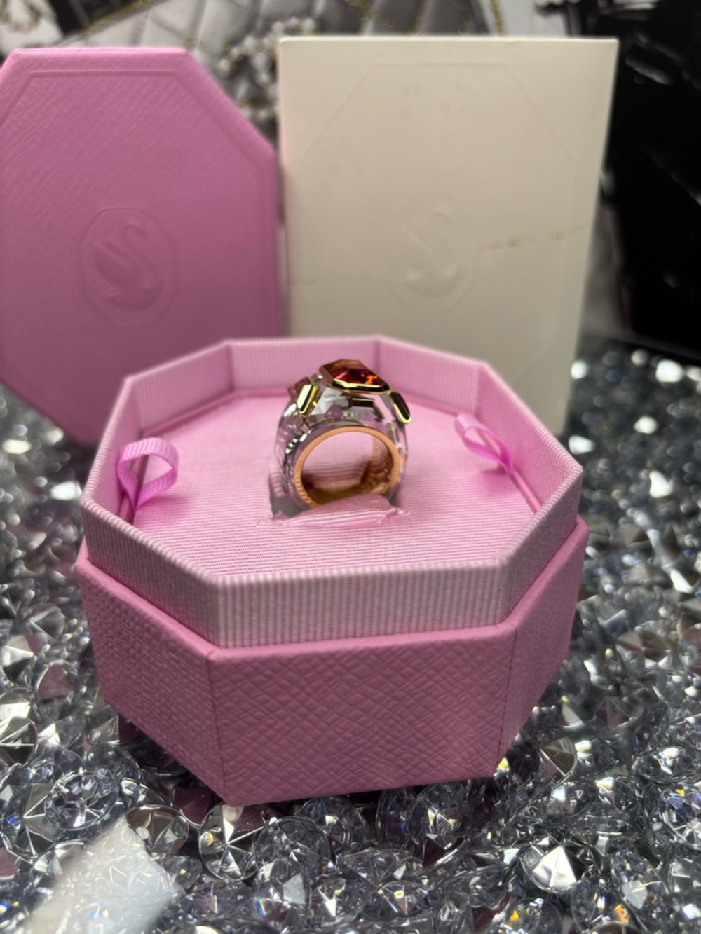 Swarovski Chroma cocktail ring NIP - Picture 5 of 11
